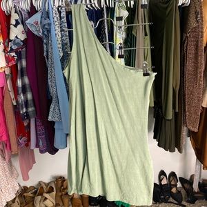 Green One Shoulder Dress | Size : M